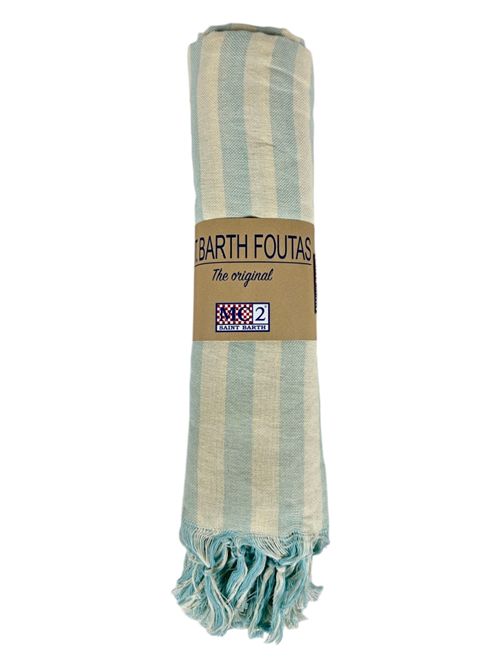 women's blue and white striped beach towel MC2 Saint Barth | FOUTAS LIGHT N-SB BEACH STRIPESV33